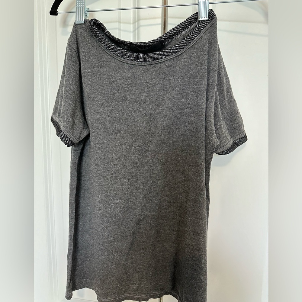 Gray T shirt with lurex/ Small